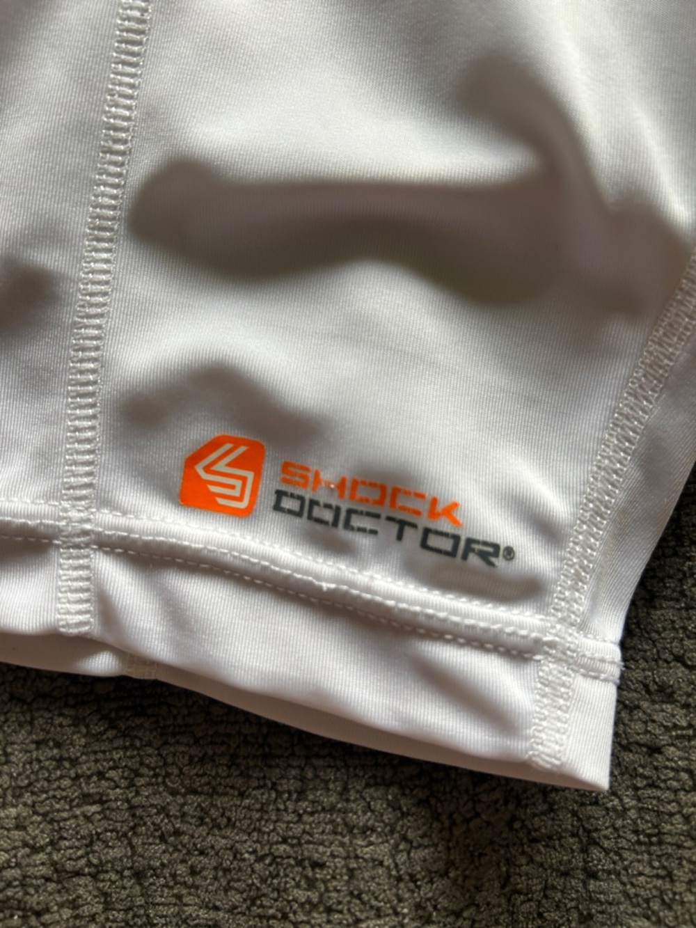 Shock Doctor Kids White Performance Compression Shorts - Picture 2 of 8